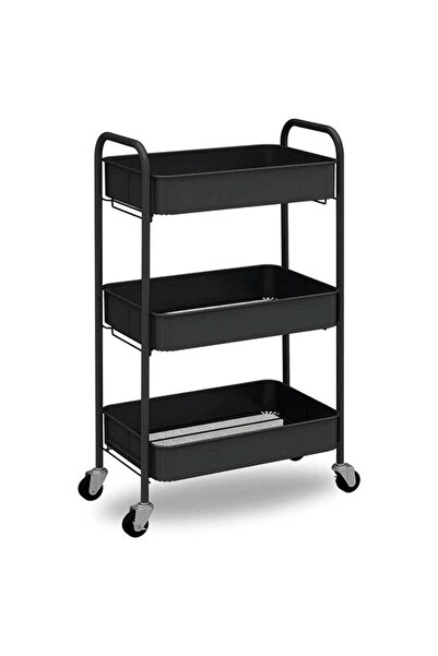 Feelings عربة تخزين متعددة الأغراض بثلاثة أرفف | عربة مستطيلة بعجلات