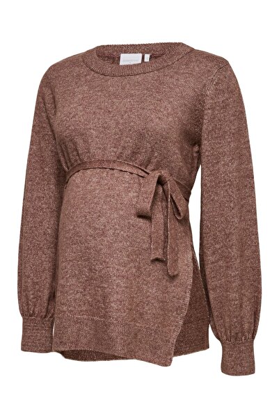 Mama Licious Gestricktes Oberteil Normal geschnitten Rundhals Pullover