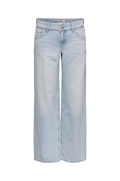 ONLY Jeans mit weitem Bein ONLEZRA Niedrige Taille Weiter Beinschnitt Jeans