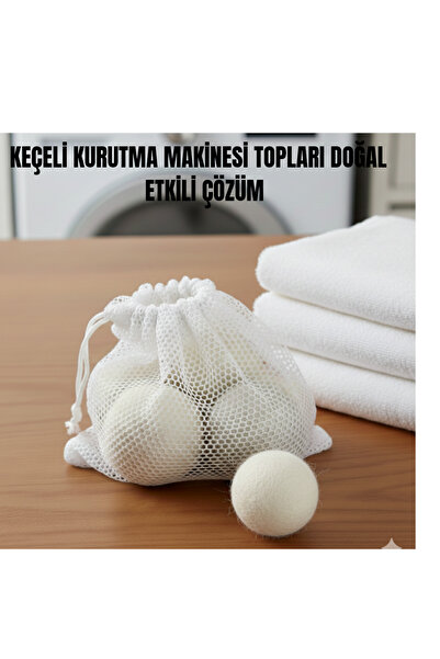 Bitkisepetimden Keçeli Kurutma topları 3 adet Filesinde