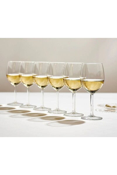 IKEA QUİCK 6 Adet Şarap Kadehi Yükseklik 18 Cm 6'lı Set Cam Kadeh Şeffaf Haci...