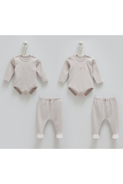 Caramell 100% Cotton Hello Forest 4-Piece Bodysuit Pants Set Crml.Bpe1959