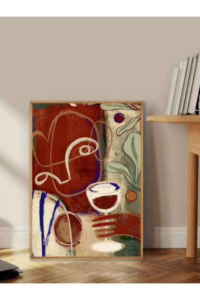 Tuba Decor Tablo dintr-o singură bucată cu rame din lemn pentru sufragerie, s...