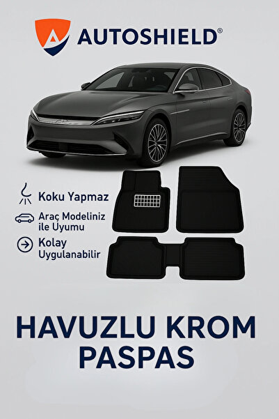 Universal BYD Han Serisi Tüm Modeller İle Uyumlu Derin Havuzlu Paspas Krom Ka...