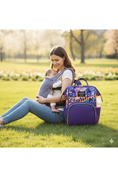 Generic Waterproof Diaper Bag Backpack for Moms — Large Capacity with Bottle Holder & Stroller Straps