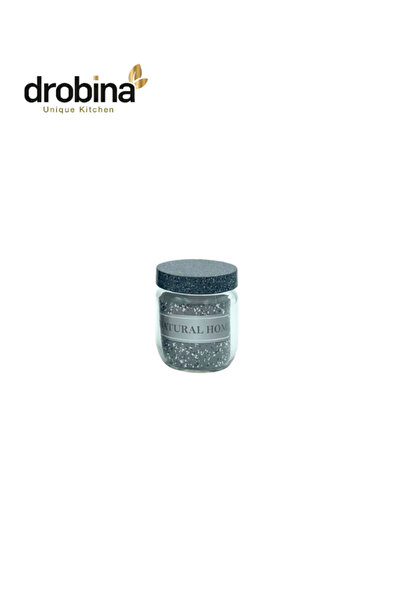 drobina Dropina Plain Gray 0.50 Liter Glass Jar