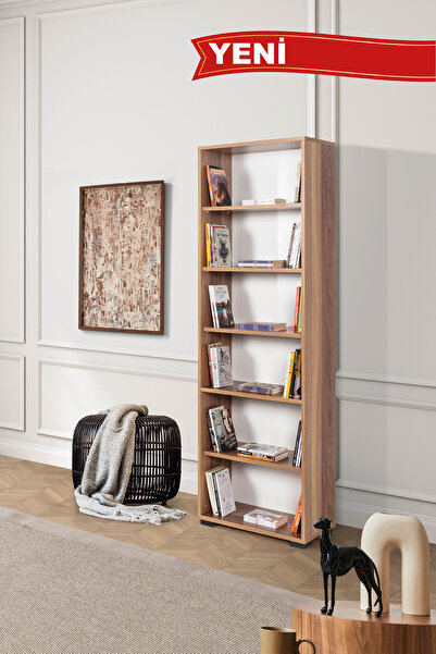 Evmo Home 8123 EVM Kitaplık , 6 Bölmeli , 5 Raflı , Söğüt , Ofis , Çalışma Od...