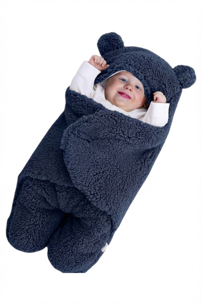 İpek Tekstil For 0-6 Months Old Baby, Lined Swaddle and Sleeping Bag K Hooded...
