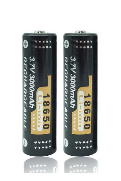 Generic 2 Pack 3000mAh 18650 3.7V Rechargeable Li-Ion Batteries