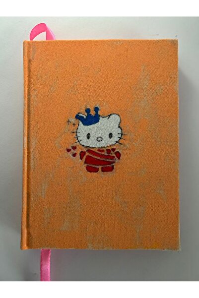 SimplyTexGoGlobal Orange Hello Kitty A5 Notebook, 80 gsm Pink Paper
