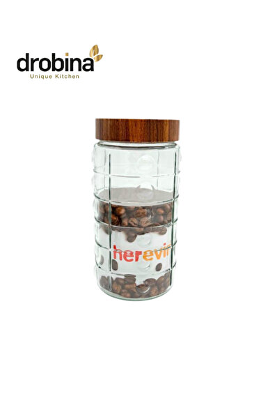 drobina 2 liter wooden glass jar