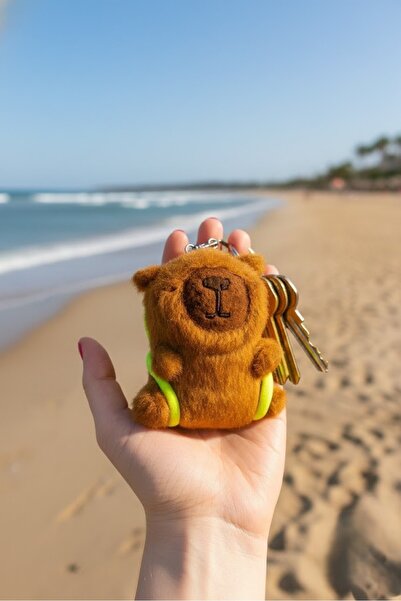 Viyalente Kapibara Capybara Sevimli Peluş Anahtarlık / Kaplumbağa Yeşil Sülfa...