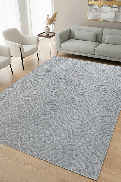 MELARİS HALI Wellen Yıkanabilir Kalın Yumuşak Dokuma Halı Kaymaz Taban Mutfak...