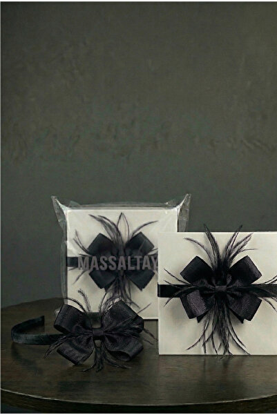 Massaltay Coroană de maternitate cu fundă cu pene și bandană pentru bebeluș |...