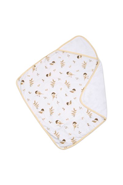 Kidizi Prosop bebe 80x80 cm cu doua fete muselina si frotir Birdy, varsta 0-2...