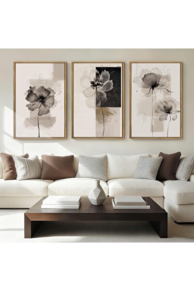 ALAYRA International لوحة فنية جدارية أنيقة تجريدية مؤطرة من القماش، مقاس 60 × 80 سم