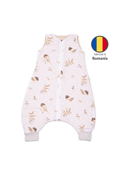Kidizi Sac de dormit cu picioare de vara din muselina 6-18 luni Birdy, 0.5 tog