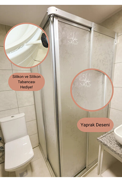 Lollihome Yaprak Desenli Mika Duşakabin Krom Profil | Dayanıklı & Şık | Size ...