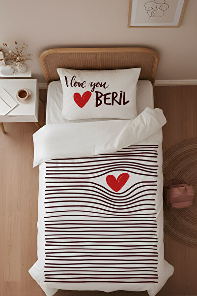 Homamia Single Duvet Cover Set Red Heart