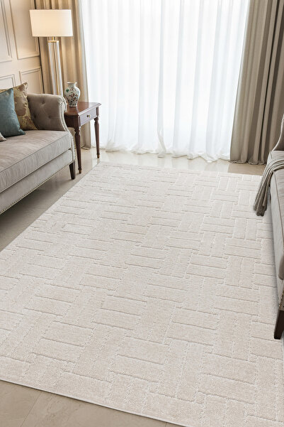 MELARİS HALI Maglia Yıkanabilir Kalın Yumuşak Dokuma Halı Kaymaz Taban Mutfak...