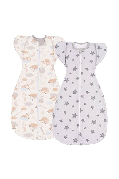 Kidizi Set 2 sisteme de infasat transformabile in sac de dormit, 1-6 luni Swaddel Confort UP Grey...