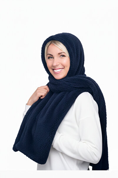 İpek Tekstil Kış Ayı Şapka Fular Çok Yönlü Sevimli Peluş Korumalı Atkı