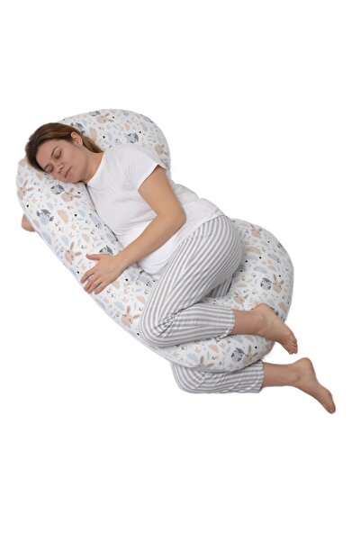 Kidizi Perna gravide mutifunctionala Casia Forest Friends cu husa bumbac deta...