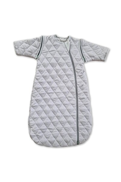 Kidizi Quilted baby sleeping bag with removable sleeves 1.5 tog All Grey 3-9 ...