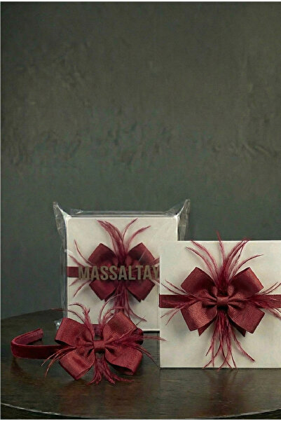 Massaltay Tüylü Fiyonklu Anne Lohusa Tacı ve Bebek Bandanası | Anne Bebek Has...