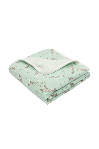 Kidizi Paturica bebe din bumbac flausat moale si pufos pe interior 85x85 cm G...