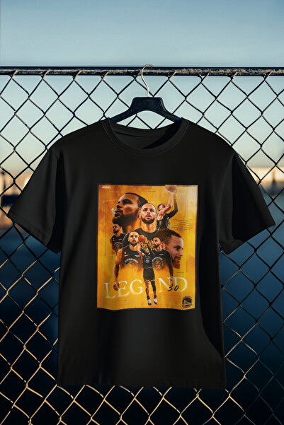 stil x تيشيرت مطبوع عليه ستيفن كوري، قماش قطني 100% يسمح بمرور الهواء