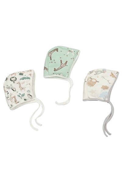 Kidizi Set 3 caciulite din bumbac flausat Kidizi, 2-6 luni