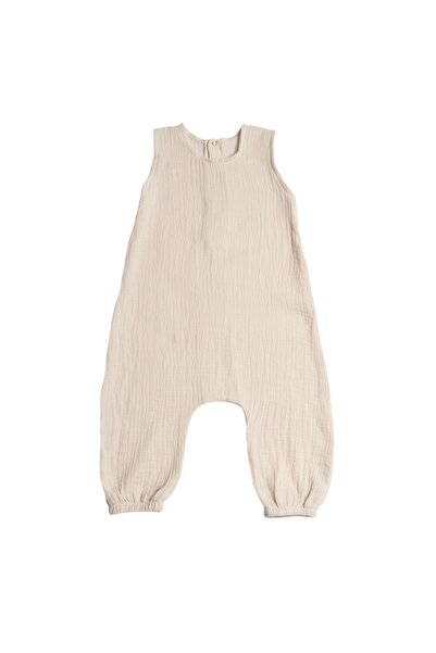 Kidizi Oversized children's muslin jumpsuit without sleeves Maty nature 6-12 ...