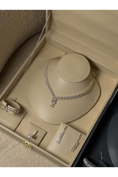 vanus fashion طقم اكسسوار كريستال ( 2 لونين) A430