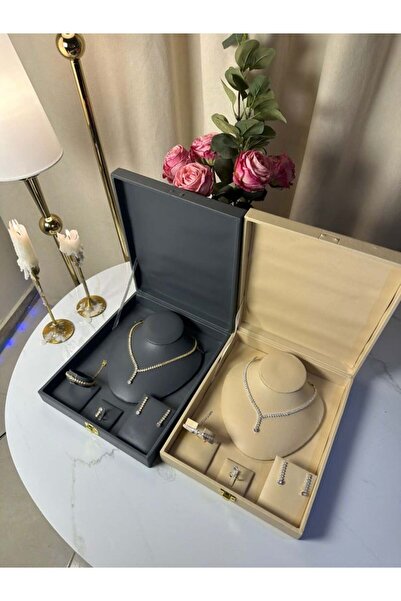 vanus fashion طقم اكسسوار كريستال ( 2 لونين ) A363