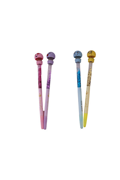 Meven Set Beauty Ink Pens 12 Pieces — Emoji Shapes, Assorted Colors