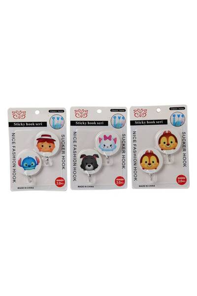 Meven Set Beauty علاقة ملابس لاصقة، أشكال وألوان متنوعة، قطعتان (في ظرف)