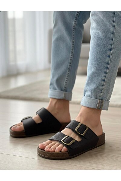 mustey Soft Leather Non-Slip Soft Sole Ultra Luxury Men's Slippers