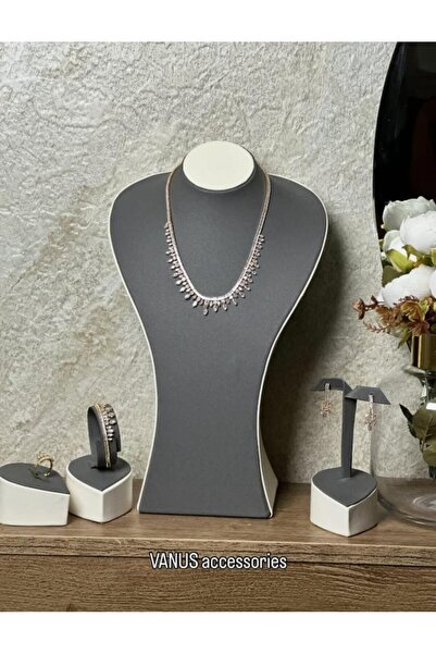 vanus fashion طقم اكسسوار ذهبي A1417