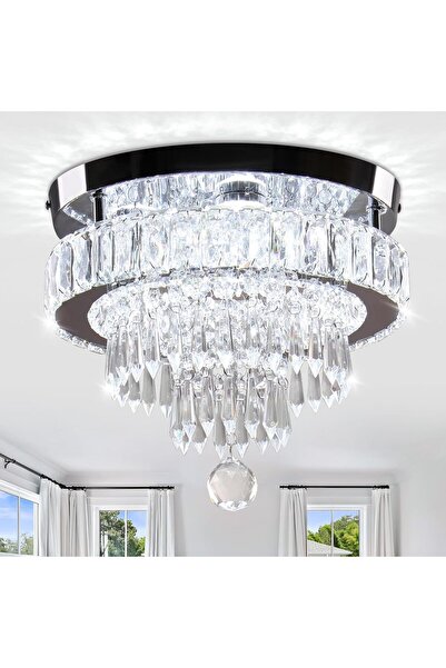 OEMN LEONTYNE LED Crystal Chandelier 36W, 4-Level K9 Crystals, 30 cm Diameter, 6500K Cool White