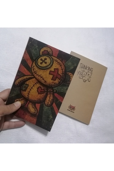 OWLBAG COMPANY OWL BAG Caiet cu model woodo baby cu aspect vintage cu design ...