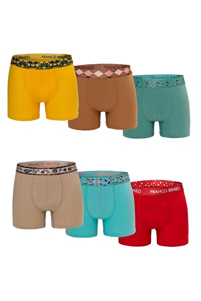 brzbraazi Pachet de 6 pentru bărbați din bumbac de lux, material elastic și e...