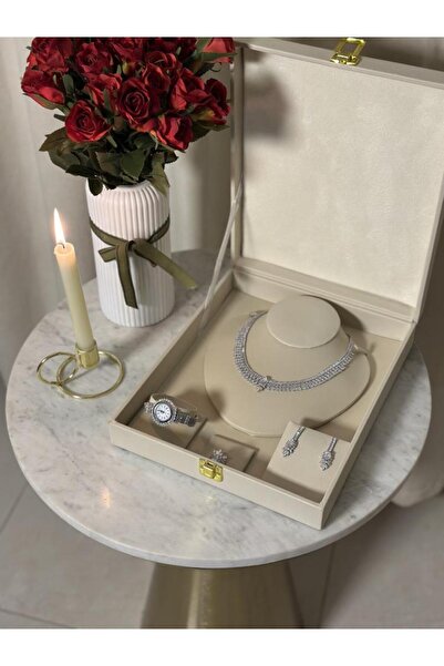 vanus fashion طقم اكسسوار مع ساعة A1063