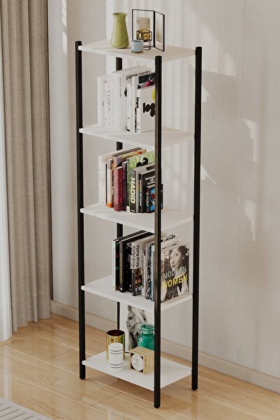 Tedarikcenter Luna 5 Raflı Mutfak Rafı Metal Ayaklı Banyo Dolabı Çok Amaçlı R...