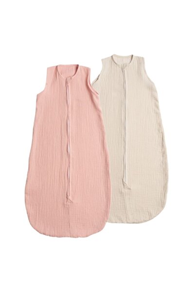 Kidizi Set 2 saci de dormit de vara pentru copii din muselina dubla 3-18 Old ...