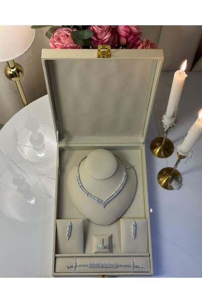 vanus fashion طقم اكسسوار زيركون A343