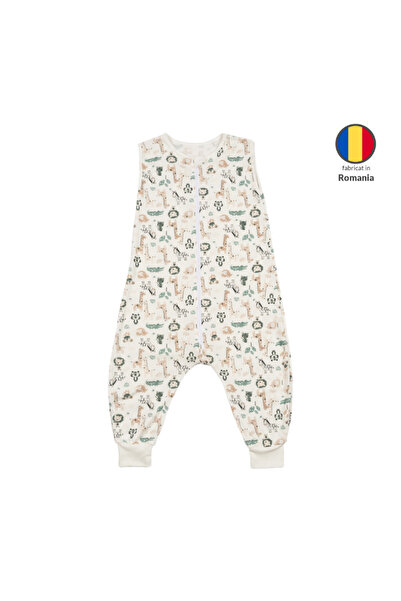 Kidizi Sac dormit copii de vara din bumbac cu picioare 18-36 luni Safari, 0.5...