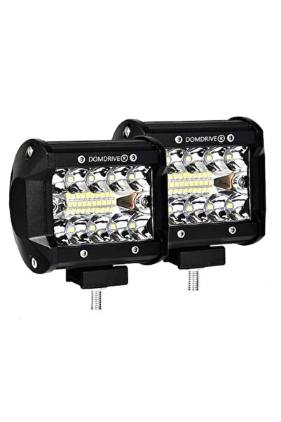 DOMDRIVE Set 2 spoturi auto LED, 60W, 6500K, fascicul luminos