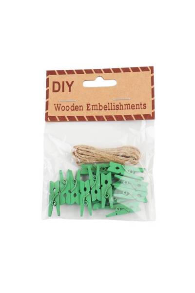 MEVEN Set Beauty Colored Mini Clothespins (15 Pieces, 2.5 cm)