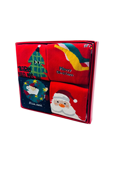 TECOS Set sosete de dama, cu design de sarbatori, Tecos®, marime 36-41, cutie cadou, 5 perechi diferite